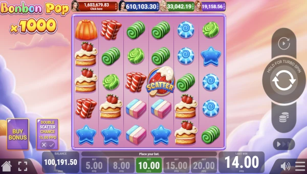Bonbon Pop x1000 Base Game Screenshot – Showing Features
