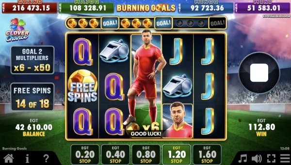Burning Goals Bonus Game – Free Spins Features