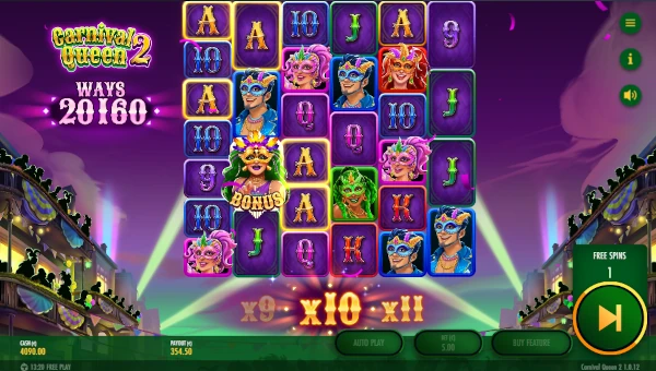Carnival Queen 2 Bonus Game – Free Spins Features