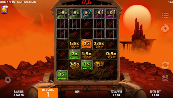 Cash Truck Begins bonus game