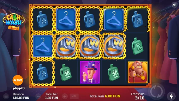 Cash Wash Deluxe free spins with wild multipliers and respins