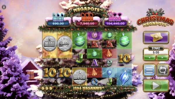 Christmas Megapots Base Game Screenshot – Showing Features