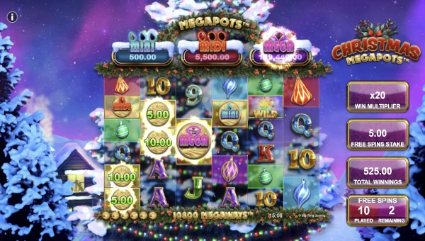 Christmas Megapots Bonus Game – Free Spins Features