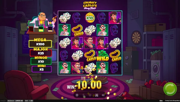 Chunky Carlos Money Mania Base Game Screenshot – Showing Features