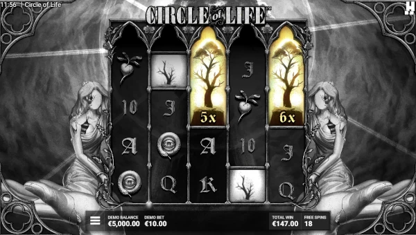 Circle of Life slot free spins screenshot