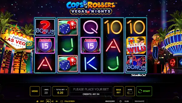 Cops N Robbers Vegas Nights Slot Novomatic Free Play And Review