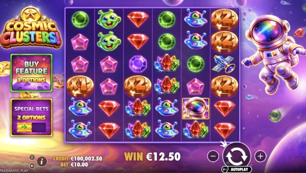 Cosmic Clusters Base Game Screenshot – Showing Features