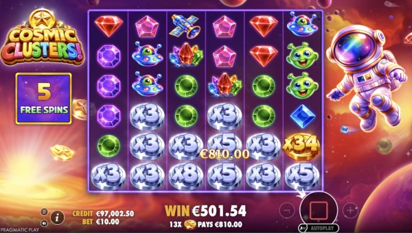 Cosmic Clusters Bonus Game – Free Spins Features