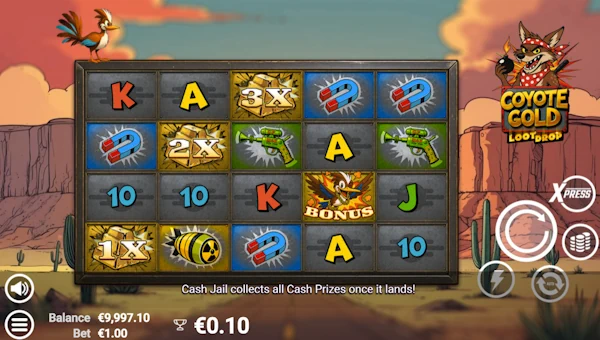 Coyote Gold Slot Base Game Screenshot