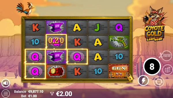 Coyote Gold Slot Bonus Game Screenshot