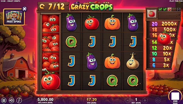 Crazy Crops bonus game