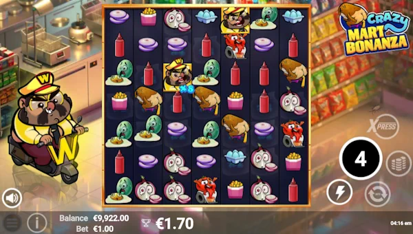 Crazy Mart Bonanza free spins screenshot