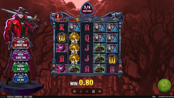 Cursed Moon Power Collection Bonus Game – Free Spins Features