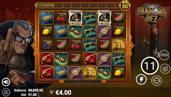 Diamond Dez free spins and bonus mode