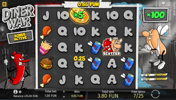 Diner War bonus game