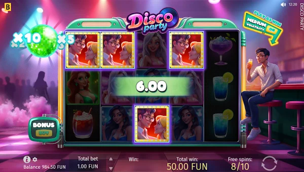 Disco Party bonus game