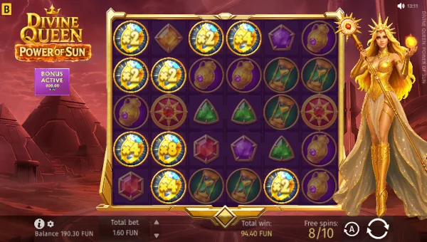Divine Queen: Power of Sun Bonus Game – Free Spins Features