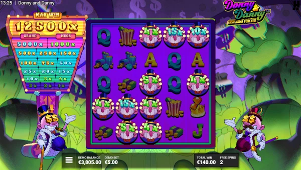 Donny and Danny Cash Kings Forever bonus game and free spins