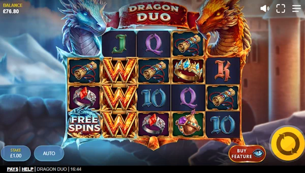 Dragon Duo Slot Base Game Screenshot