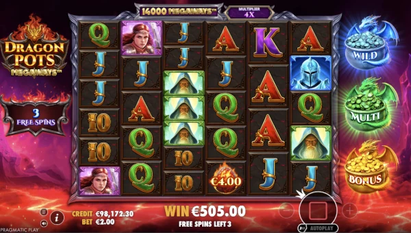 Dragon Pots Megaways Bonus Game – Free Spins Features