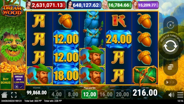 Dreamwood Slot Base Game by Pateplay