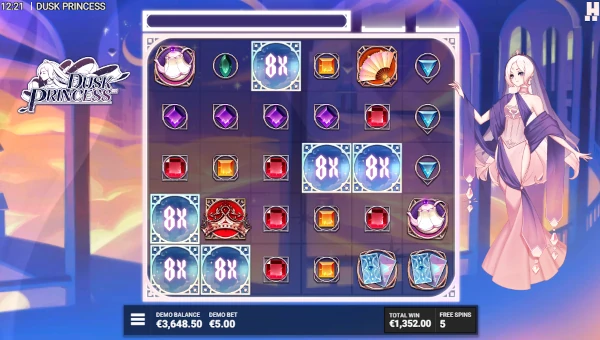 Dusk Princess slot free spins screenshot