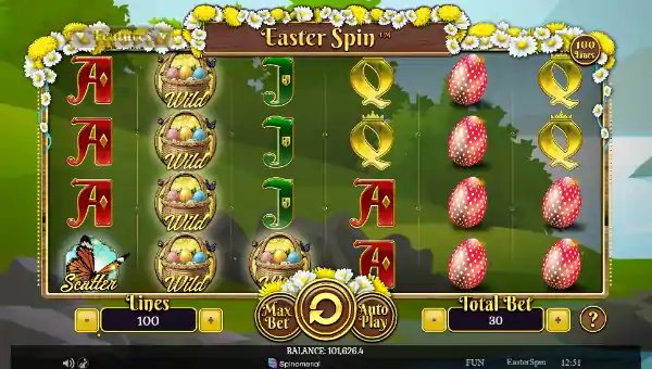 Easter Spin base game review