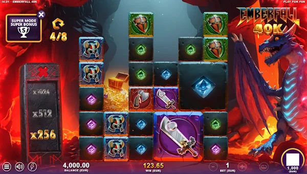 Emberfall 40K Slotmill Free Spins Screenshot