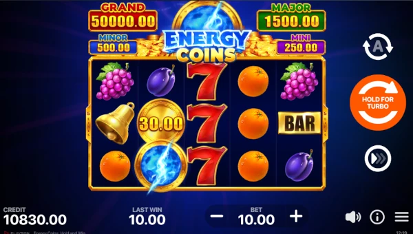 Energy Coins Hold and Win base game review