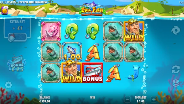 Epic Fish: Marlin Madness Slot Base Game Screenshot
