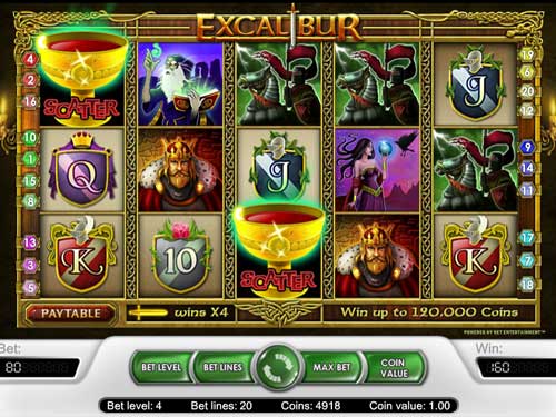 Excalibur slot machine winner