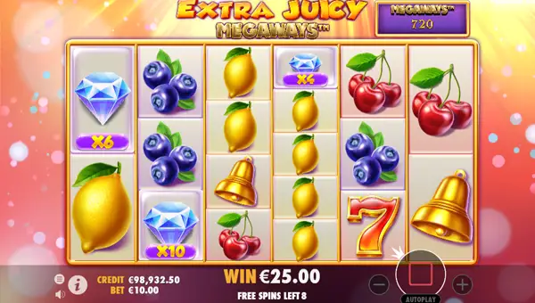 Extra Juicy Megaways free spins