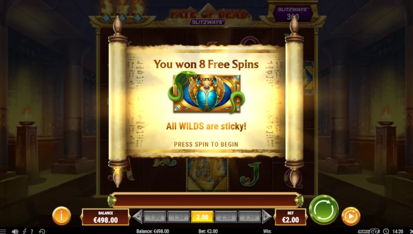 Fate of Dead Blitzways bonus game