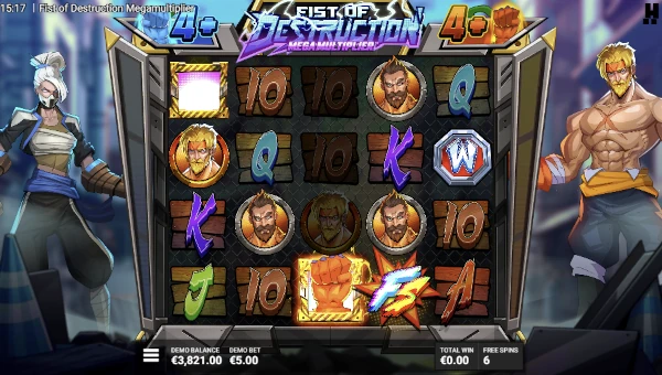 Fist of Destruction Mega Multiplier Bonus Game – Free Spins Features