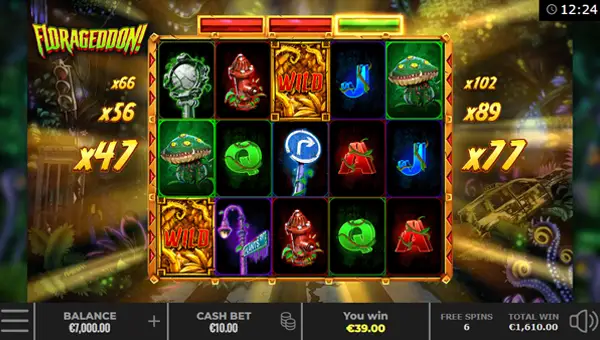 Florageddon free spins