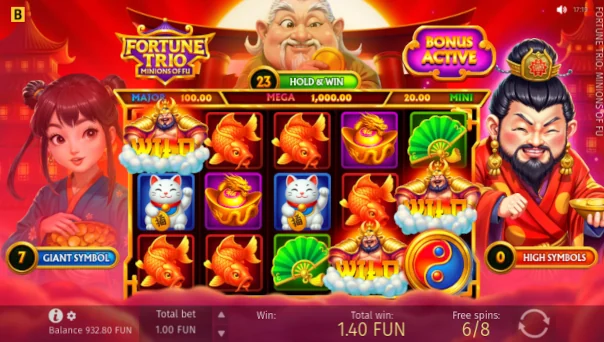 Fortune Trio Minions Of Fu Bonus Game – Free Spins Features