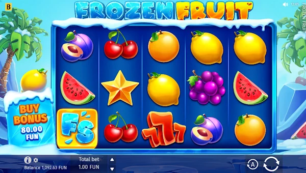 Frozen Fruit slot base game screenshot