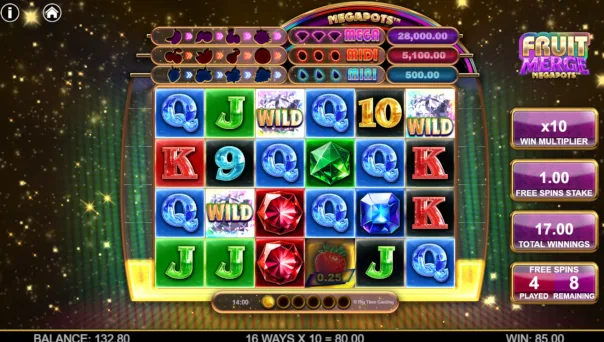 Fruit Merge Megapots Bonus Game – Free Spins Features