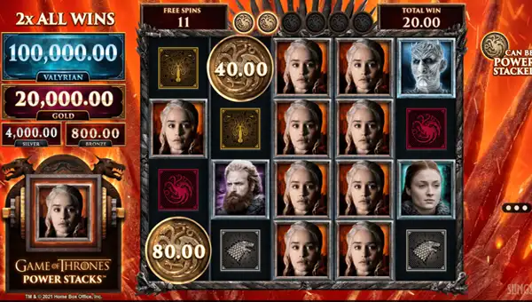 game of thrones power stacks free spins