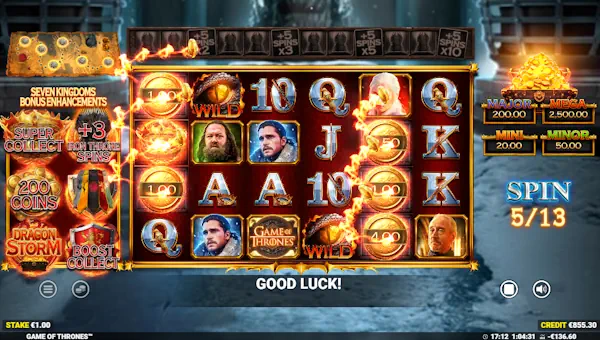 Game of Thrones Slot Free Spins Screenshot