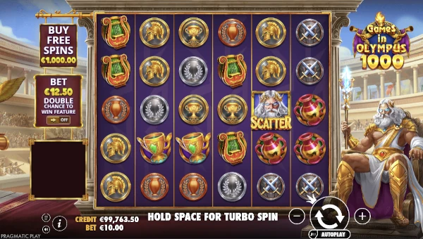 Games in Olympus 1000 Base Game Screenshot – Showing Features