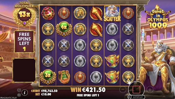 Games in Olympus 1000 Bonus Game – Free Spins Features