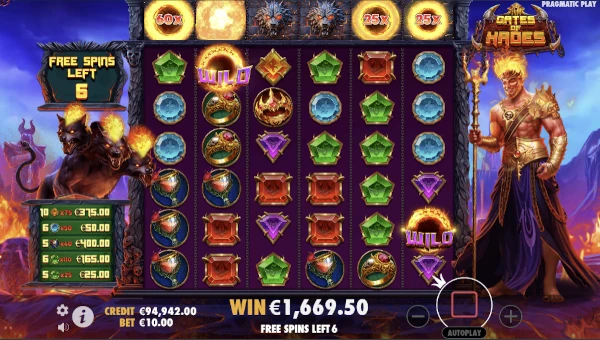 Gates of Hades bonus game