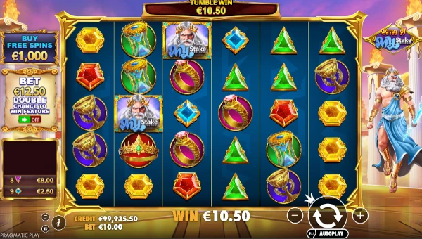 Gates of MyStake Base Game Screenshot – Showing Features