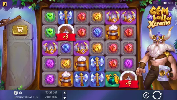 Gemhalla Xtreme Base Game Screenshot – Showing Features