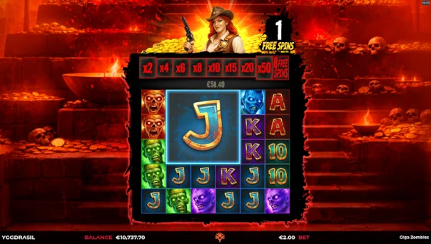 Giga Zombies GigaBlox Bonus Game – Free Spins Features