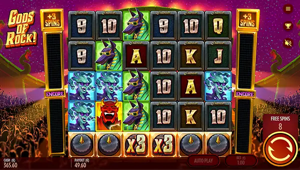 gods of rock free spins