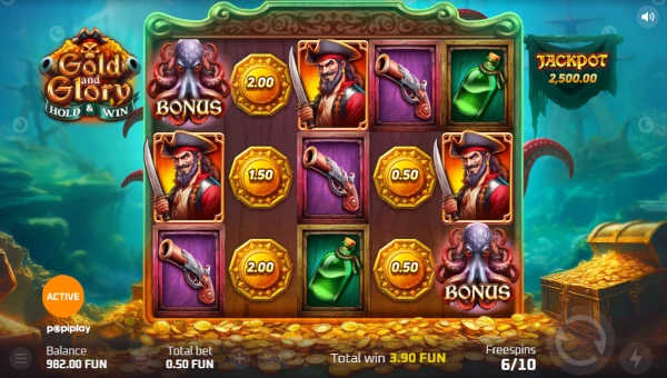 Gold and Glory Hold and Win Bonus Game – Free Spins Features