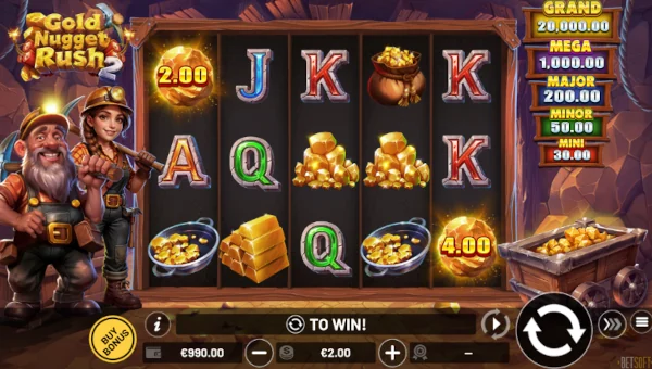 Gold Nugget Rush 2 Base Game Screenshot – Showing Features