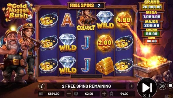 Gold Nugget Rush 2 Bonus Game – Free Spins Features